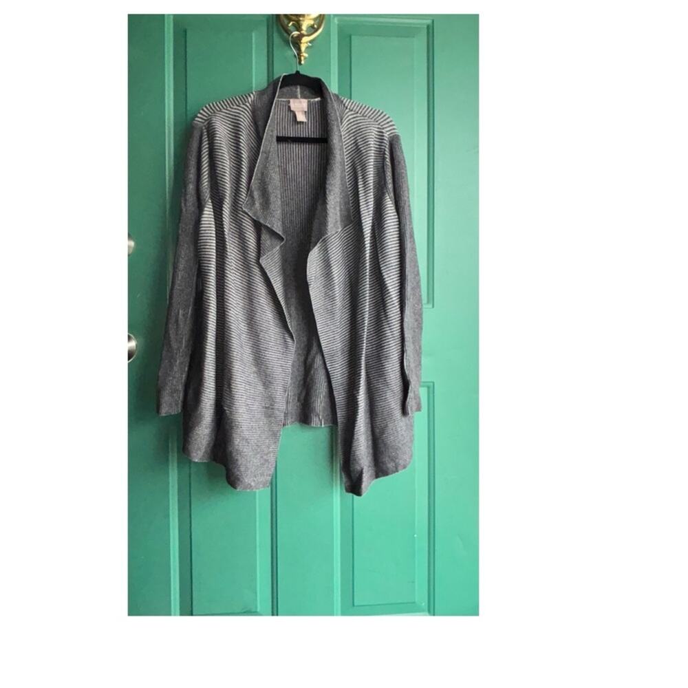 Chico's size 3 XL Gray open Cardigan excellent condition